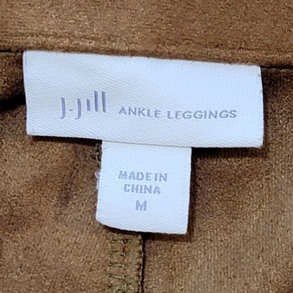 J Jill Suede Ankle Legging Womens M Brown Ankle Pants Casual Textured Neutral - Picture 8 of 12